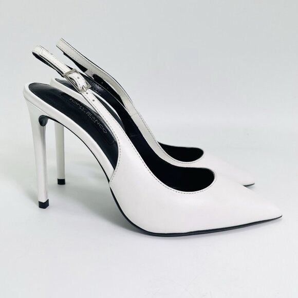 Tony Bianco Asti Slingback Pointed Toe Pump Milk Capretto Size 6 - Picture 5 of 9